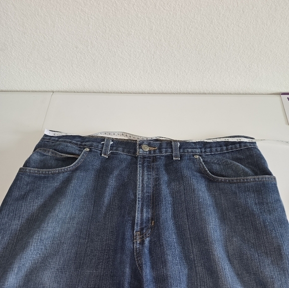 Perry Ellis Mens Jeans 36x30 Blue  Denim Straight Leg Pocket Casual School Work - Picture 13 of 13